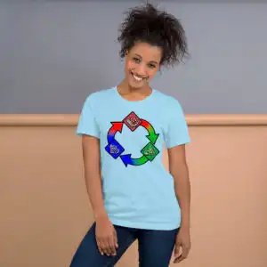 Weapon Triangle - Unisex Tee unisex staple t shirt ocean blue front 67b8c81fb0d36