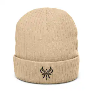 ribbed knit beanie beige front 67e2045fc3862