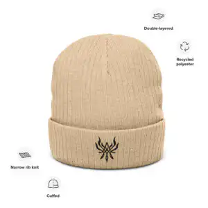 ribbed knit beanie beige front 67e2090b04c8b
