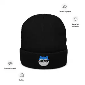 ribbed knit beanie black front 67e206497cc38