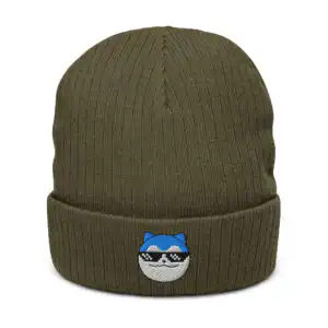 ribbed knit beanie olive front 67e1d42332ee9