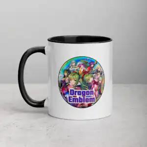 Dragon Emblem - Mug white ceramic mug with color inside black 11 oz left 67da44153b4c3