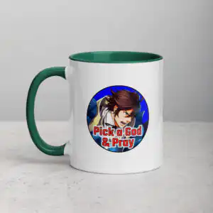 Alternative view of Pick a God and Pray - Mug