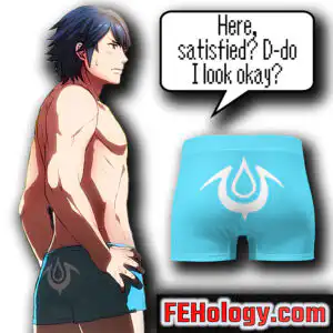 Chrom-themed promo for Mark of the Exalt Emblem Undies Fire Emblem Boxer Briefs featuring FEHology branding