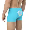 Angled rear image showing white exalt mark on blue Emblem Undies Fire Emblem Boxer Briefs