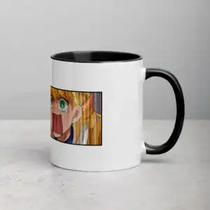 Sharena's Volume Check - Mug white ceramic mug with color inside black 11 oz right 67ff1bbbe1c27