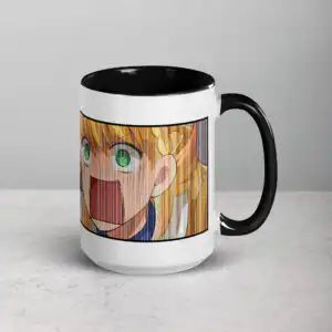 Sharena's Volume Check - Mug white ceramic mug with color inside black 15 oz right 67ff1bbbe1d10