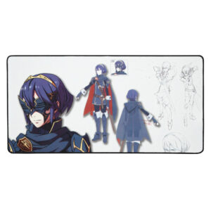 Large Lucina desk mat – concept art gaming mouse pad featuring masked design and Awakening outfit