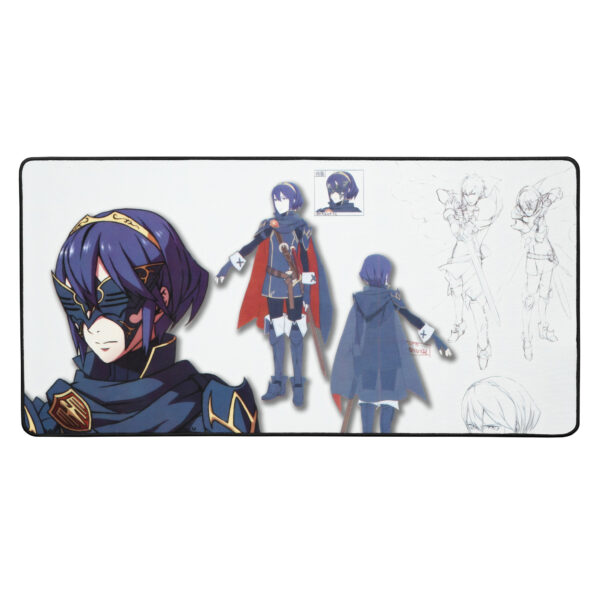Large Lucina desk mat – concept art gaming mouse pad featuring masked design and Awakening outfit