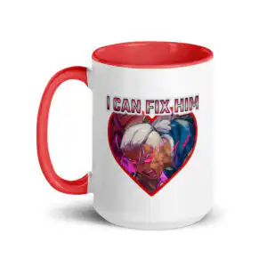 Fire Emblem Mug with Fallen Dedue and the text, “I Can Fix Him”