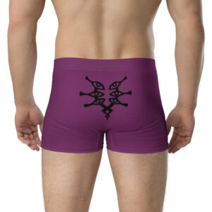 Profile view of purple Fire Emblem Boxer Briefs featuring Grimleal design