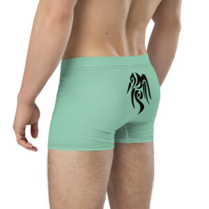 Back-side angle of Heron Brand Emblem Undies Fire Emblem Boxer Briefs with dark sigil detail