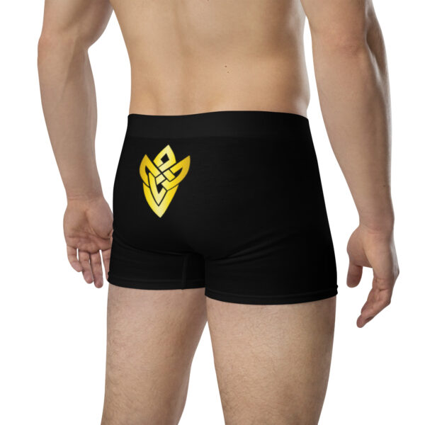 Side view of Fire Emblem Boxer Briefs showing snug fit of Emblem Undies