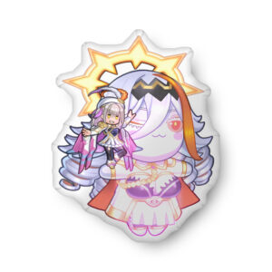Large Vali’s Baldur Plushie – oversized custom Fire Emblem Plushie featuring chibi Vali and plushie Baldur in a vibrant, halo-crowned design.
