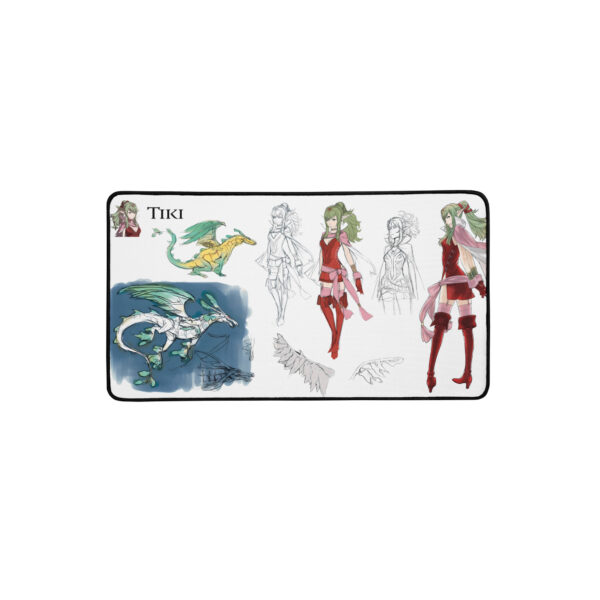 Medium Tiki Desk Mat - Concept Art showing full art layout, including dragon sketches and Awakening outfit concept.