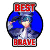Fire Emblem Sticker – close-up of Best Brave Byleth with bold red “Best Brave” text.