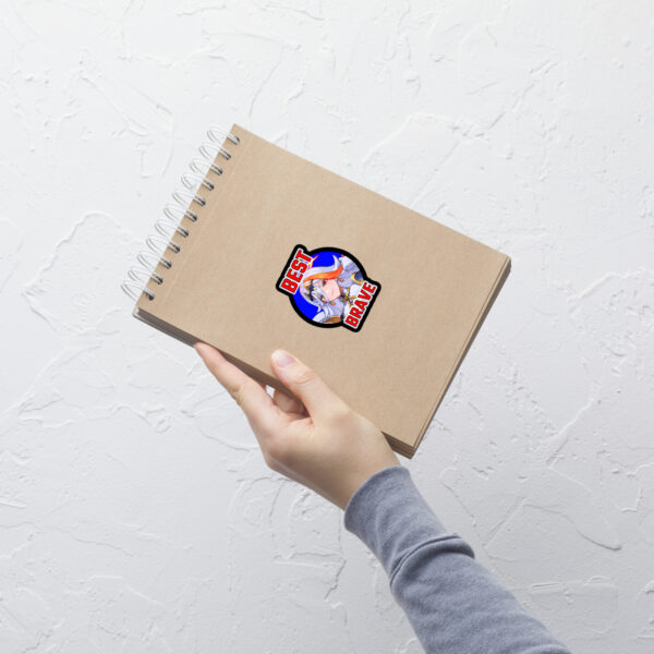 Fire Emblem Sticker – Best Brave Baldr small size shown on a notebook, perfect for subtle CYL9 fan flair.