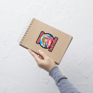 Medium Fire Emblem Sticker with the Adult Tiki crit pose displayed on a notebook, emphasizing detailed color.