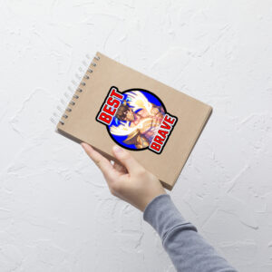 Fire Emblem Sticker featuring Best Brave Eikþyrnir’s full chestplate and mask, large version displayed on notebook.