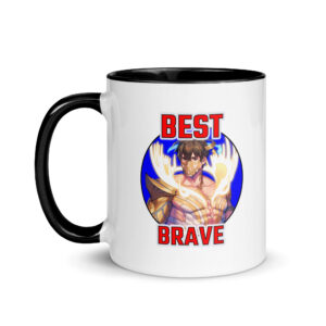 11oz Fire Emblem Mug – Best Brave Eikþyrnir design on white ceramic with black handle, bold character artwork featured.