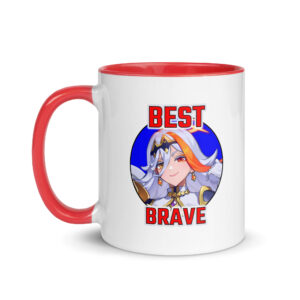 Fire Emblem Mug – Best Brave Baldr design printed on an 11oz white ceramic mug with red handle and interior.