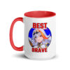 Fire Emblem Mug featuring Best Brave Baldr, bold artwork on a 15oz white ceramic mug with red handle and interior.