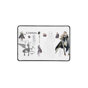 Fire Emblem Desk Mat 12x18 Corrin concept art from Fire Emblem Fates, white background product display.