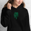 Fire Emblem Hoodie showcasing the green Heron Brand symbol embroidered on a black unisex hoodie.