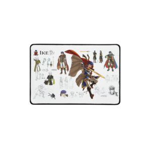 Fire Emblem Desk Mat with Ike concept art spread, mid-size 12x22 option.