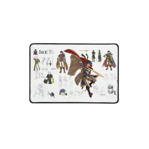 Fire Emblem Desk Mat with Ike concept art spread, mid-size 12x22 option.