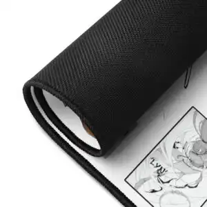 Fire Emblem Desk Mat with Lyn rolled for flexible storage