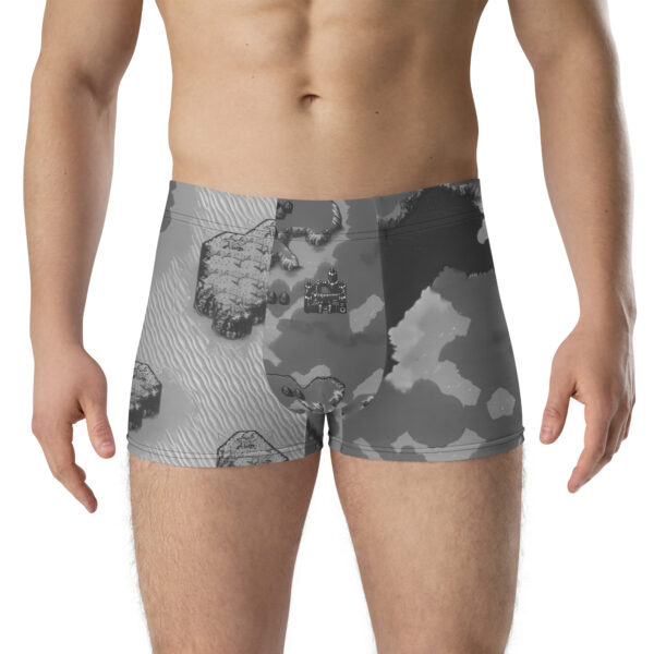 Fire Emblem Boxer Briefs featuring the Sigurd’s Remake design, front view on model.