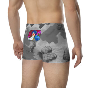 Fire Emblem Boxer Briefs with Sigurd’s Remake sticker art, back-left angled view.