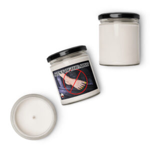 Scent of the Abyss - Candle Fire Emblem Candle Scent of the Abyss top and side view – set of Halloween edition Fire Emblem candles shown open and closed on white background.