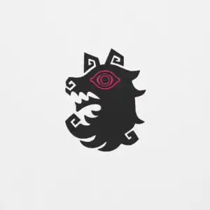 Close-up of the Shadows wolf emblem embroidery design on the Fire Emblem Hoodie.