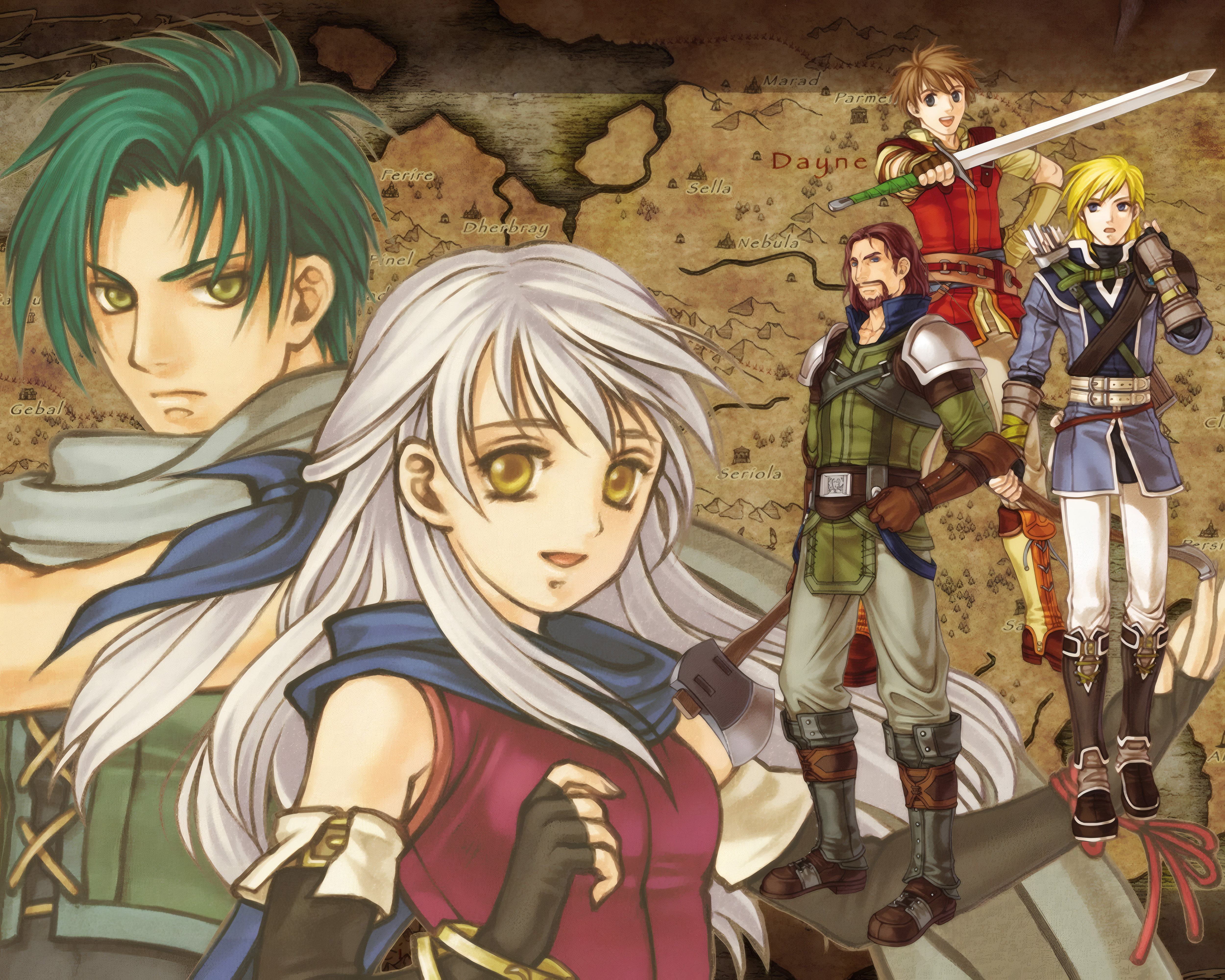 My Fire Emblem Wallpaper Collection (One Per Game) Fire Emblem wallpapers – FE10 Radiant Dawn Micaiah, Sothe, and Dawn Brigade illustration.