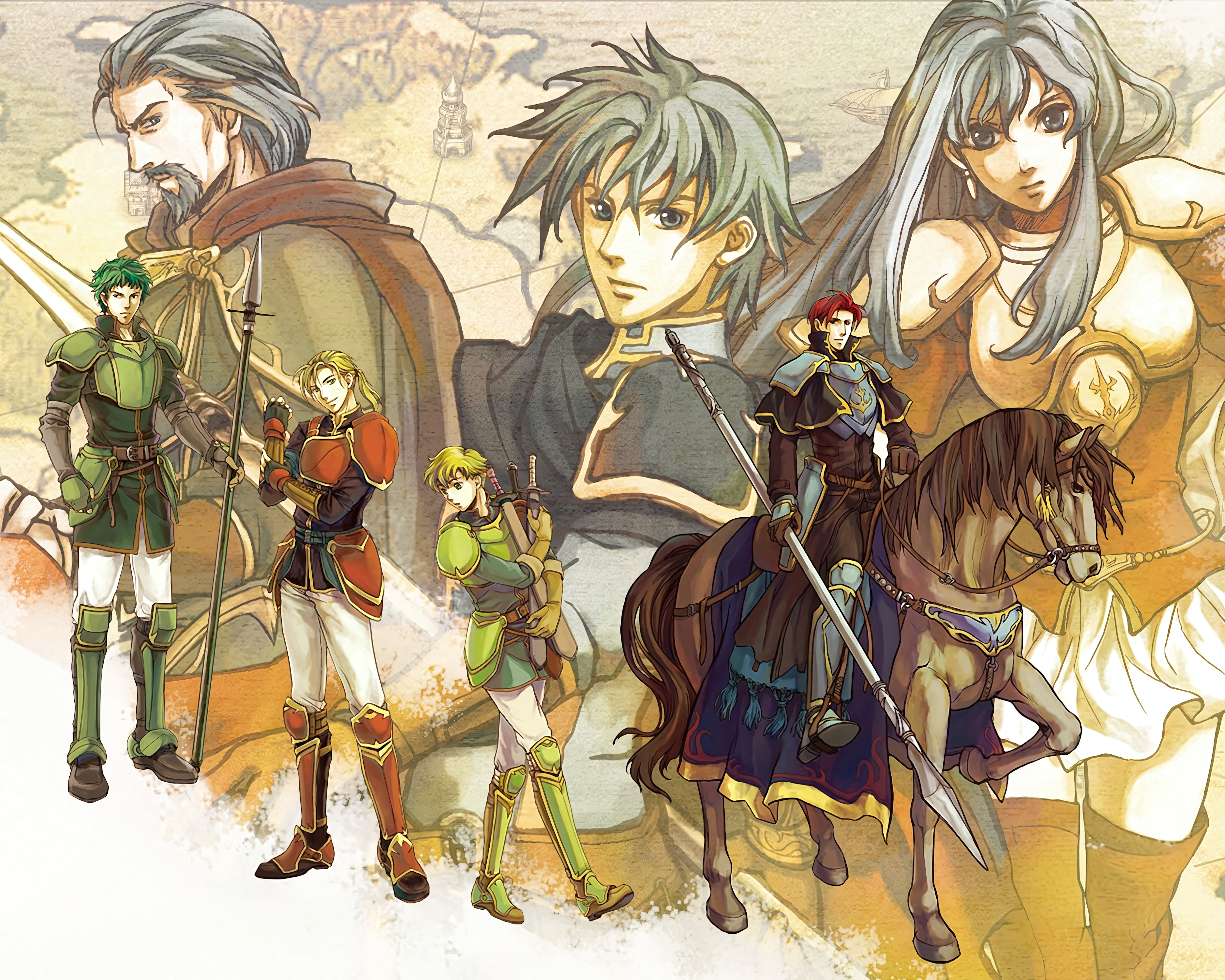 My Fire Emblem Wallpaper Collection (One Per Game) Fire Emblem wallpapers – FE8 The Sacred Stones party lineup illustration.