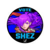 Fire Emblem Sticker featuring Vote for Shez design shown in main product mockup