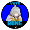 Fire Emblem Sticker featuring Vote for Rune design shown in main product mockup