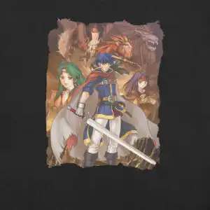 Fire Emblem Shirt - Path of Radiance inspired illustration detail on a t-shirt
