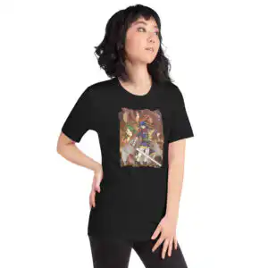 Fire Emblem Shirt - Path of Radiance inspired t-shirt in black, angled view on model