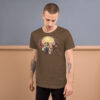 Fire Emblem Shirt - Shadows of Valentia inspired brown shirt worn by model, lifestyle view