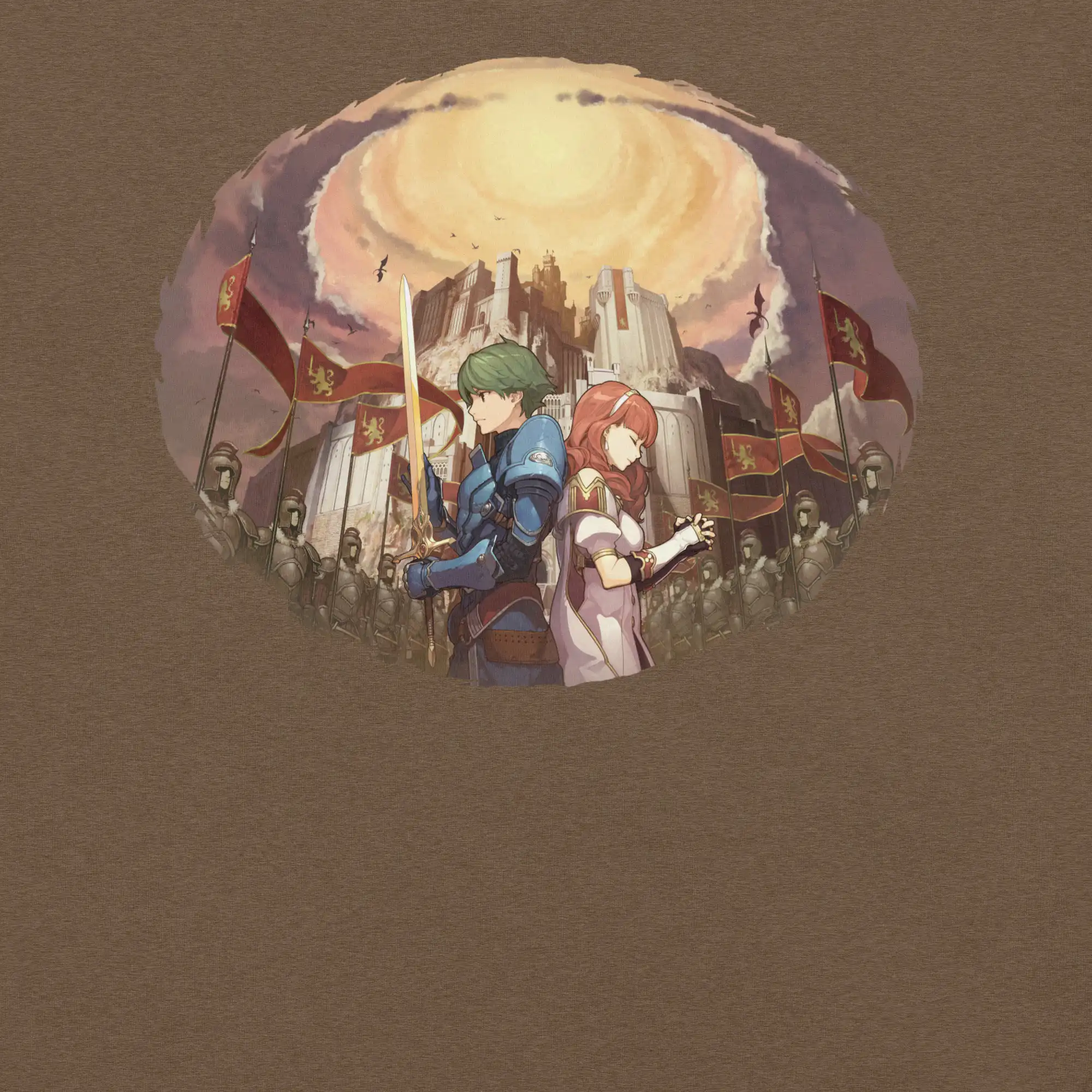 Shadows of Valentia - Unisex Tee Fire Emblem Shirt - Shadows of Valentia inspired illustration detail on shirt