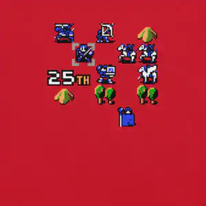 Fire Emblem Shirt - 25th Anniversary inspired pixel-style illustration detail on t-shirt