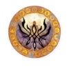 Fire Emblem Sticker featuring Goddess Crest inspired circular emblem design, close-up view