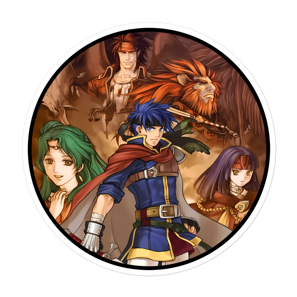 Path of Radiance - Sticker Fire Emblem Sticker - Path of Radiance inspired sticker featuring character artwork, close-up view