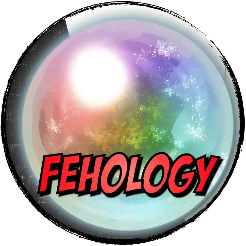 FEHology logo over a glowing multicolored Fire Emblem Heroes summoning orb