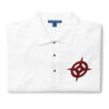 Folded white Fire Emblem polo with red Hoshido symbol on the chest