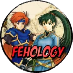 A logo for the fire emblem map of Elibe featuring Roy & Lyn.