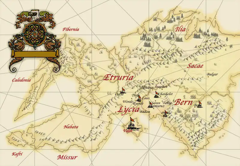 Fire Emblem Map - Elibe World map of Elibe